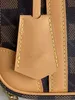 12A Upgrade Mirror Quality Designer Small Valisette Bag Womens Luxurys äkta läderduk Handväska svart brun rutig rutig handväska crossbody axelband väska
