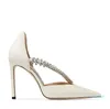 2022-Été Hot Brand Crystal Robe Chaussures Embellissement Sandales à bout pointu Femmes PVC Pompes Lady Slip sur Mariage Modifier Mariée Casual Marche