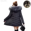 Kvinnor Parkas Winter Ladies Casual Long Coats Woman Jackets Winter Women Hooded Cotton Parkas Warm Coat Outwear Plus Size L220730