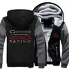 F1 팀 남성 후 까마귀 가을 겨울 남성 패션 플리렉 패딩 풀 오버 스트리트웨어 Zip 코트 따뜻한 후드 가드 스웨트 셔츠