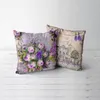 Travesseiro Provence Kissen Lavender Decorative Pillows Sofá Cushion Flores personalizadas Presentes de nascimento de bebê Jogue Casepillow