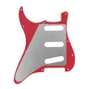 1 ensemble SSS 11 trous Pickguard rose perle 4 plis ScratchPlate avec vis de plaque arrière pour partie de guitare électrique