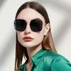 Солнцезащитные очки 2022 квадратные элегантные женщины поляризованные леди на открытом воздухе Градиентные оттенки сплав сплай