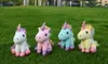 Мода мультфильм Candy Colors Plush Unicorn кукла брелок Симпатичные женские сумки мужские автомобильные ключа кольца студент сумки багажника