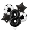 Pack de ballons de football de coupe du monde de décoration de partie avec le ballon de football noir blanc fixé des décorations d'anniversaire Baby Shower AnniversaryParty
