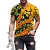 Men's T-Shirts Summer Men's Oversized Retro Short-sleeved T-shirt Casual Leopard Print 3D Harajuku Street Top 2022 Loose VersionMen's