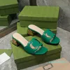 Fashion-Women Slide Sandals Designer Pantoufles Plates Mules Square Interlocking Cut-out Dames Tongs Plateforme Brodée Sandale En Caoutchouc En Cuir Casual