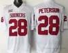 NCAA College Football jerseys 44 Brian Bosworth 28 Adrian Peterson 32 samaje Perine alta qualidade costurada jersey vermelho branco preto