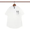 Färgglada bokstäver trycker Mens skjortor Kort ärm modedesigner män kvinnor t-shirts casual streetwear sommar tees toppar svart vit