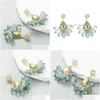 Dangle Chandelier Fashion Jewelry S925 Post Light Luxury Baroque Crystal Earrings Geometric Flower Rhinestone Stud Drop Delivery Dhpjp