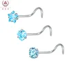 316 Stainless Steel Nose Ring Multi-Functional Zircon Nose Stud Earrings Titanium Universal Factory Direct Supply