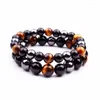 Charm Bracelets 8mm/10mm Women Man Health Care Hematite Stretch Natural Tiger Eye Beads Bracelet For Men Fashion JewelryCharm Inte22
