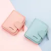 Card Holders Tile Wallet Fashion Coin ID Short Solid Color Women Hasp Purse Multiple Slots Clutch Bag Female Purses And WalletsCard