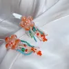 Lampadario pendente fatto a mano Boho Perline di resina colorate Orecchini con nappe a fiori per le donne Dichiarazione di personalità Nuovi pendientes