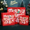크리스마스 장식 선물 포장 토트 가방 메리 크리스마스 파티 어린이 사탕 핸드백 종이 산타 자루 가방 핸들 박스 BH7297 TQQ
