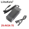 Liitokala Подлинное высококачественное зарядное устройство литиевого батареи 12 В 24 В 36 В 48 В 18650 12,6 В 29,4 В Электрическое велосипедное зарядное устройство