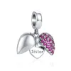 New 925 Sterling Silver Heart Charm de contas para a pulseira Pandora Pandora Pingente DIY Jóias Mulheres Livre Lobal