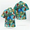 Мужские повседневные рубашки Мужская на гавайской рубашке Полинезия Тотем тату