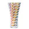 25pcs Mix-colors Biodegradable Disposable Paper Straws Drinking Straws Wedding Birthday Party Favors Decoration Supplies Inventory Wholesale