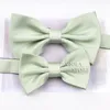 Top Colors Pink Green Blue Solid Satin Parent-Child Bowtie Set Men Women Kids Butterfly Party Wedding Bow Tie Accessory Gift 220509