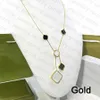 Ny Pendant Necklace Designer 6 Clover Classic Halsband Pearl Fritillaria Flower for Man Woman Jewelry 8 Färg Toppkvalitet