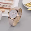 Relógios de pulso S para mulheres Moda de luxo relógio feminino feminino couro relógio de quartzo rosa simples marca Horloges
