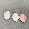 Sublimation Earring Blank Heat Transfer Wire Hooks Earrings Blanks wood MDF Pendants with Silver Hooks & Jump Rings for DIY Jewelry Making