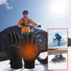 Cinq doigts gants hommes écran tactile hiver imperméable coupe-vent ski froid femme chaud mode sports de plein air équitation fermeture éclair