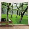 Landscape Photo Wall Rugs Outside Window Sunshine Forest Hanging Art Deco Curtain Home J220804