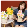 30 cm Pot de Fleurs en Peluche Décor PP Coton Farci Plante Douce Coloré Décoration de La Maison Dames Filles Cadeau