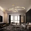 Pendant Lamps Modern Luxury Large Ring Led Chandelier Lighting For Living Room Lights Coffee Gold Lamp O Hanging Light FixturePendant