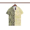 Chemises décontractées pour hommes chemise à manches courtes style de plage coutures colorées T-shirt d'affaires classique bouton revers.top un