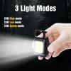 500 Lumen Emergency Lights Mini LED -ficklampa Portable USB -uppladdningsbara ljusa lampor Nyckelkedjor ficklampor