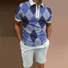 Survêtements de baseball Casual Polos Mode Homme 2 pièces Ensemble T-Shirts Shorts Plus la taille Deux Pièces Ensemble Court Polo T-shirts Hommes