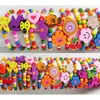 60pcs Kids Girls Children Wood beads Beautiful Bracelet Charm Lovely Wristbands Wholesale Birthday Party Bag Gift Filler Jewelry W220423