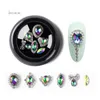 Set van 6 pc's Multi -vormen Rhinestones Nail Art Decorations Ally kleurrijke juwelen voor nagel schoonheid DIY Craft