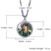 Hanger Kettingen Ronde Po Custom Made Medaillons Foto Ketting Tennisketting Goud Kleur Kubieke Zirkoon mannen Hip Hop Je336G