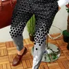 Smart Casual Fashion Men s Pants polka dot pattern Thin Mid Waist Jogger Trousers Suit 220524
