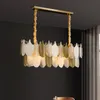 Light luxury chandelier creative feather living room chandelier modern villa dining rooms glass large chandeliers