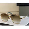 2022 ￓculos de sol vintage quadrados de ￳culos de moda feminina Tons de moda Tons de moda Luxury Golden Frame Glasses UV400 Gradiente Mach Six Dita