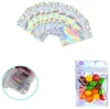 100pcs lot Resealable Plastic Retail Packaging Bags Holographic Aluminum Foil Pouch Smell Proof Bag for Food Storage2200163