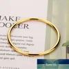 Style Ancient Bangle Simple All-Match Korean Gold Bracelet Circle Stainless Steel Inheritance Couple Women's Mori Style Bracelets