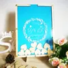 Party Decoration Personalized Multi-Colors Rustic Drop Top Wooden Wedding Guest Book Frame & Customized Hearts 100 Pcs Hand-Writing Wood