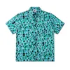 남성용 캐주얼 셔츠 남자 봄 여름 해변 패션 하와이 인쇄 셔츠 오버 사이즈 문자 의류 짧은 슬리브 브랜드 셔츠 멘스