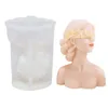 Ins Girl Bougie parfumée Moule en silicone Yeux bandés Yeux fermés Portrait Plâtre Décor à la main DIY Savon Aromathérapie Fabrication Moule 220629