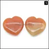 Arts And Crafts Arts Gifts Home Garden 25Mm Heart Stone Amethyst Rose Quartz Topaz Agate Natural Plant Ornaments Cha Dh9Wk