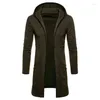Herr ull blandar fin huva kappa fast långärmad dike avslappnade hoodies överdimensionerade koktor överrock casaco masculino abrigo hombre viol t220810