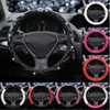 Steering Wheel Covers Fashion Car Cover Universal Ladies Diamonds Cute Four Seasons Steer LeatherSteering