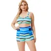 Kadın Seksi Mayo Yüzme Mayo Yüzme Plaj Giyim İki Parça Mavi Mor Çok Renk Artı Boyut Yüksek Bel Yok Sütyen Yayını Destek Yaz Mayoları Bikinis