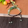 Bracelets de charme brilhantes e translúcida Declaração de pulseira de cristal liso verde translúcido